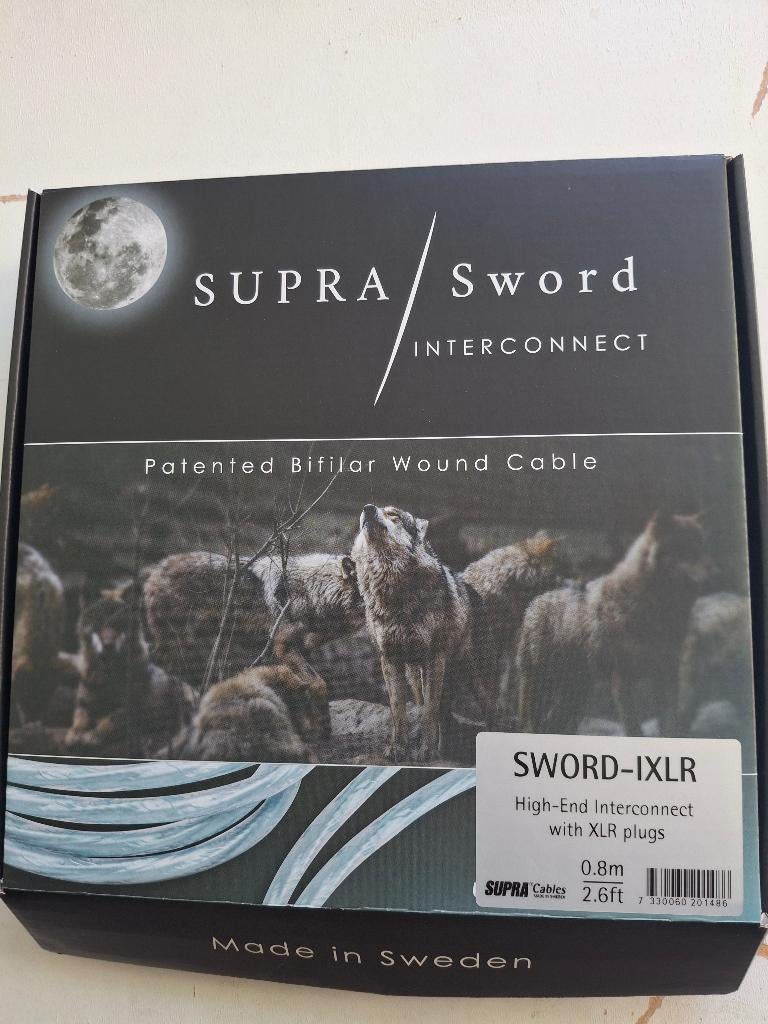 Supra Cable Supra Sword XLR (SWORD-IKLR) 0,80 metr, Audio, Tv en Foto, Audiokabels en Televisiekabels, Ophalen of Verzenden, Zo goed als nieuw