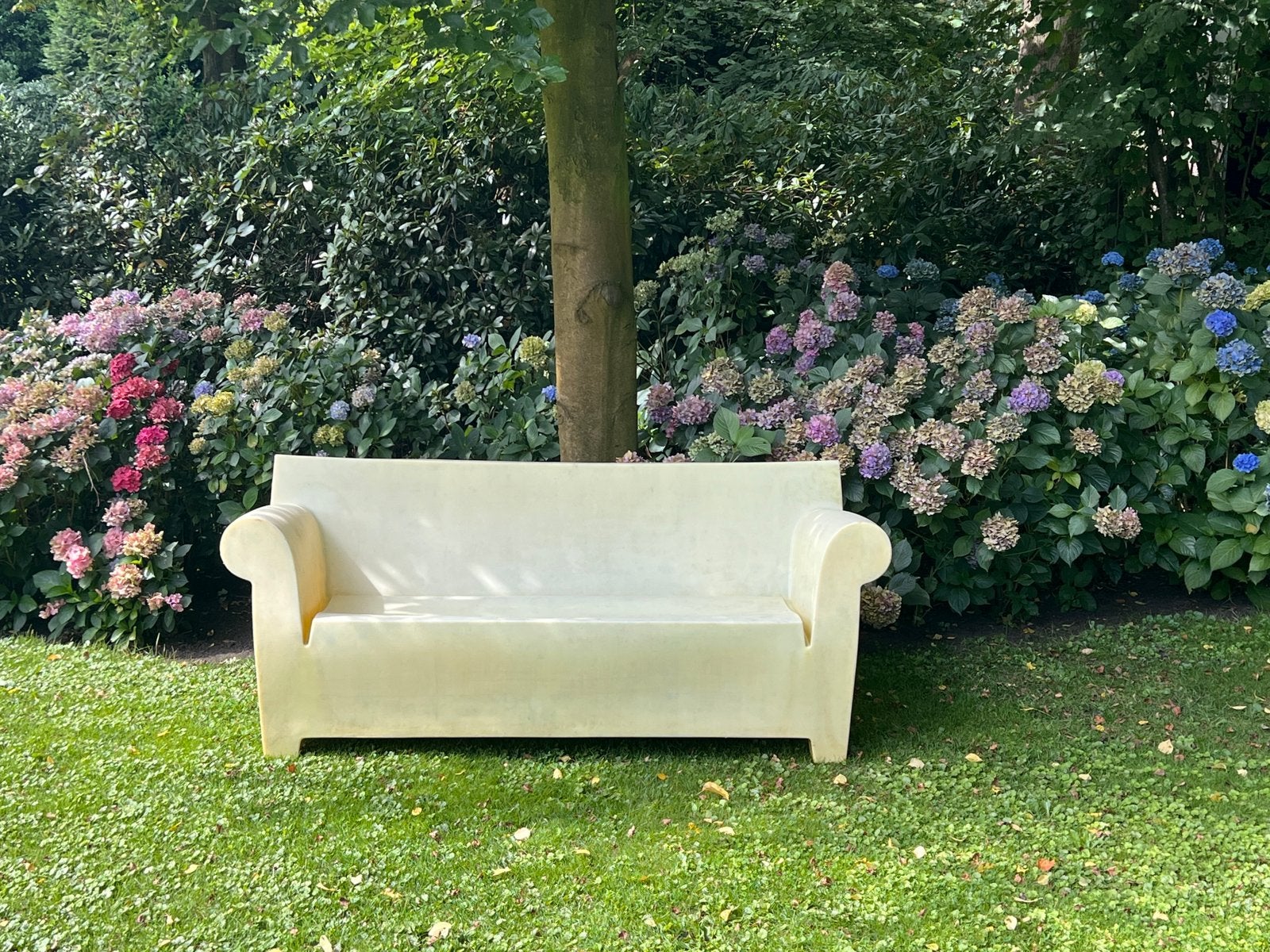 Kartell Bubble Club tuinbank geel., Tuin en Terras, Ophalen, Gebruikt