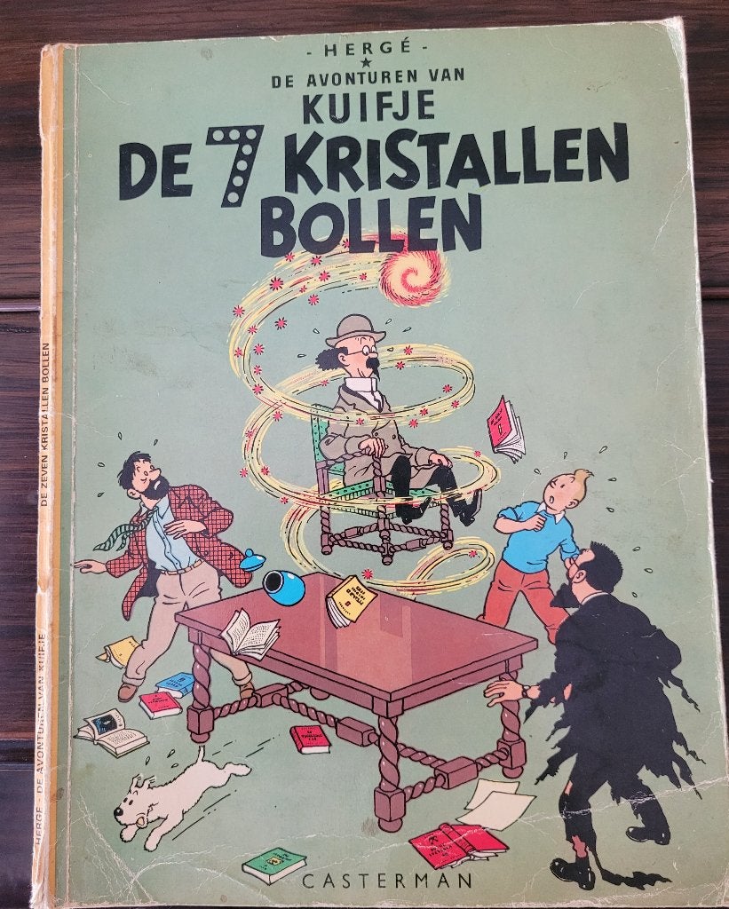 Kuifje De 7 kristallen bollen uit 1967, Boeken, Gelezen, Eén stripboek, Ophalen of Verzenden, Hergé