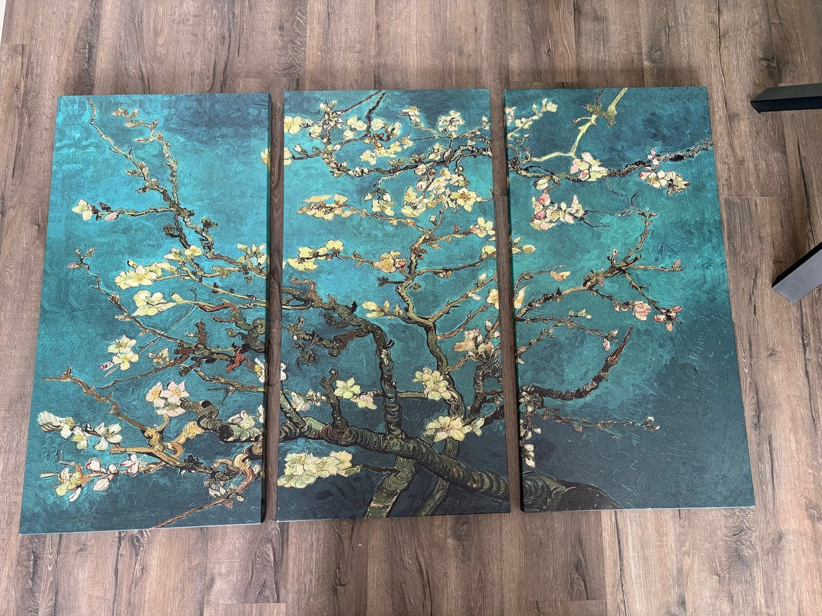 Set van 3 Van Gogh 'Amandelbloesem' canvas schilderijen, Antiek en Kunst, Ophalen