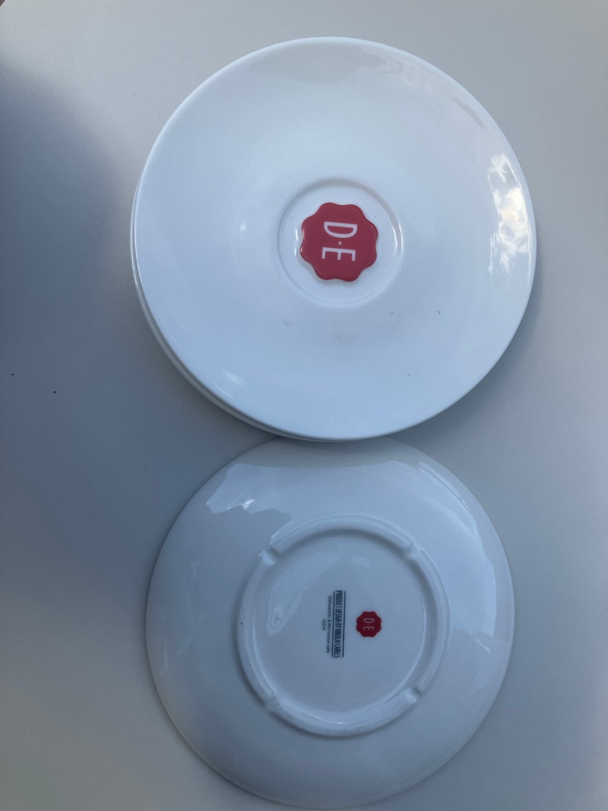 4x Originele Douwe Egberts schotel -  DE servies, Gebruikt, Overige merken, Keramiek, Vintage