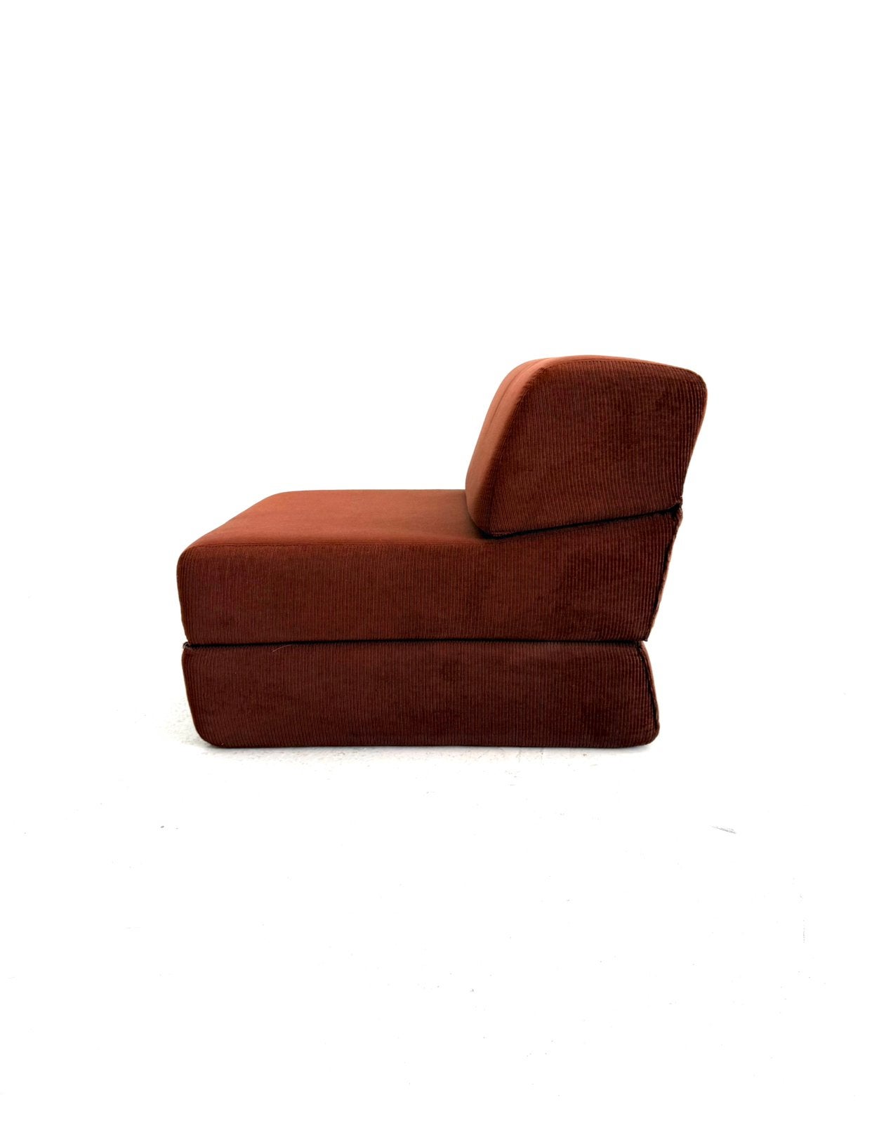 Vintage slaapfauteuil, Duitsland ‘80, Vintage retro buisframe design rotan webbing papercord deens, 75 tot 100 cm, Ophalen of Verzenden