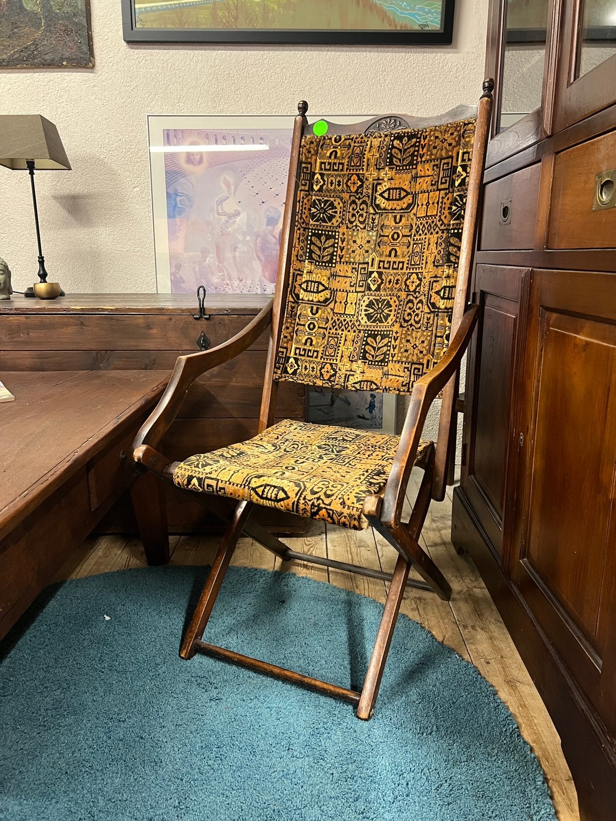 Opvouwbare stoel Arts & Crafts stijl ca 1920, Ophalen