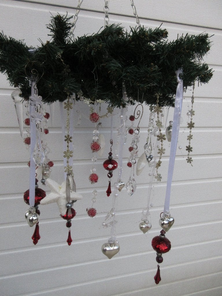 Hangende kerst decoratie krans, Diversen, Ophalen of Verzenden, Gebruikt