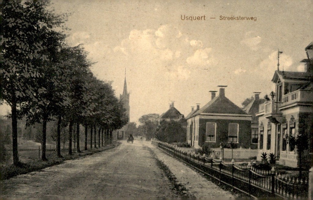 Usquert Streeksterweg Militair gelopen # 11, Verzenden, Voor 1920, Gelopen, Groningen