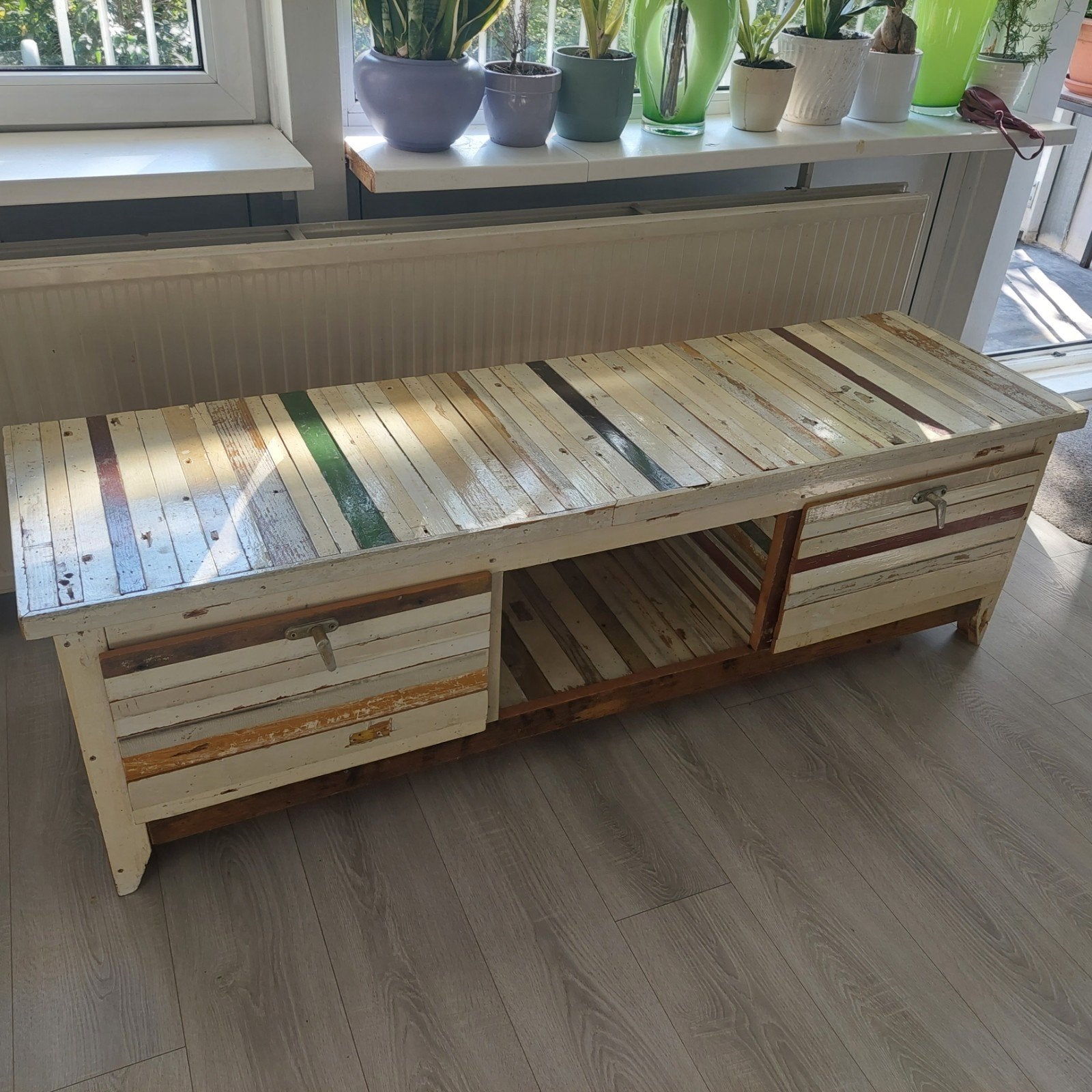 sloophout tv kast Piet Hein Eek, Ophalen, Gebruikt, 150 tot 200 cm, Minder dan 100 cm