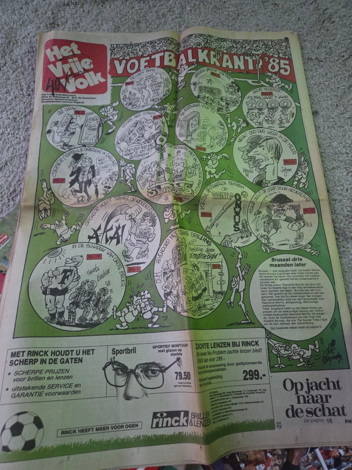 voetbalkrant 1985, Ophalen of Verzenden, Gelezen