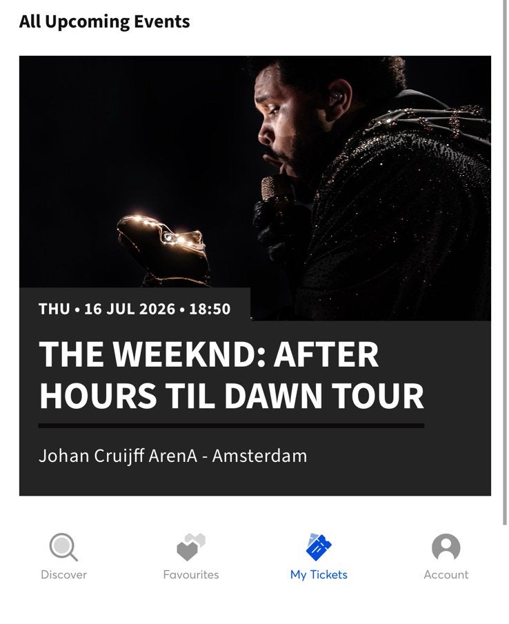 The weeknd after hour till dawn tour playboi carti, Tickets en Kaartjes, Eén persoon, Juli