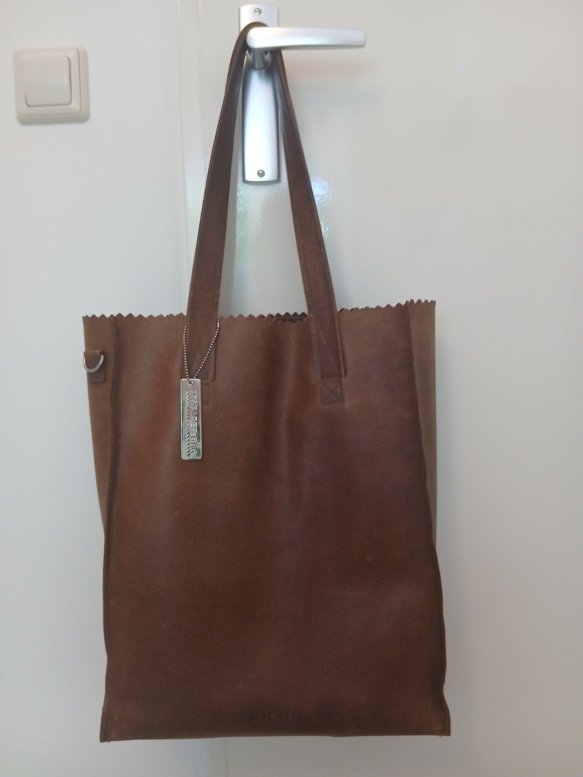 MYOMY My Paper Bag Deluxe Office 13 Inch bruin leer, Ophalen of Verzenden, Zo goed als nieuw, Bruin, Shopper