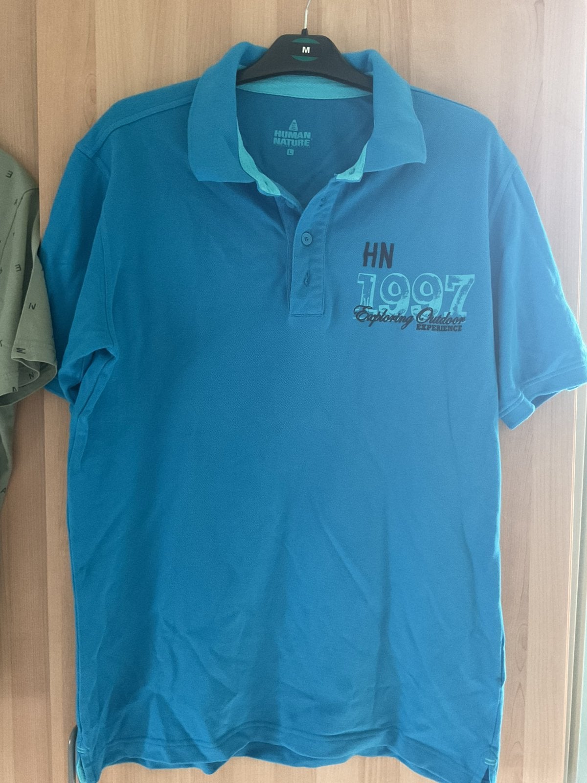 Human Nature polo L, Ophalen of Verzenden, Zo goed als nieuw, Maat 52/54 (L), Blauw