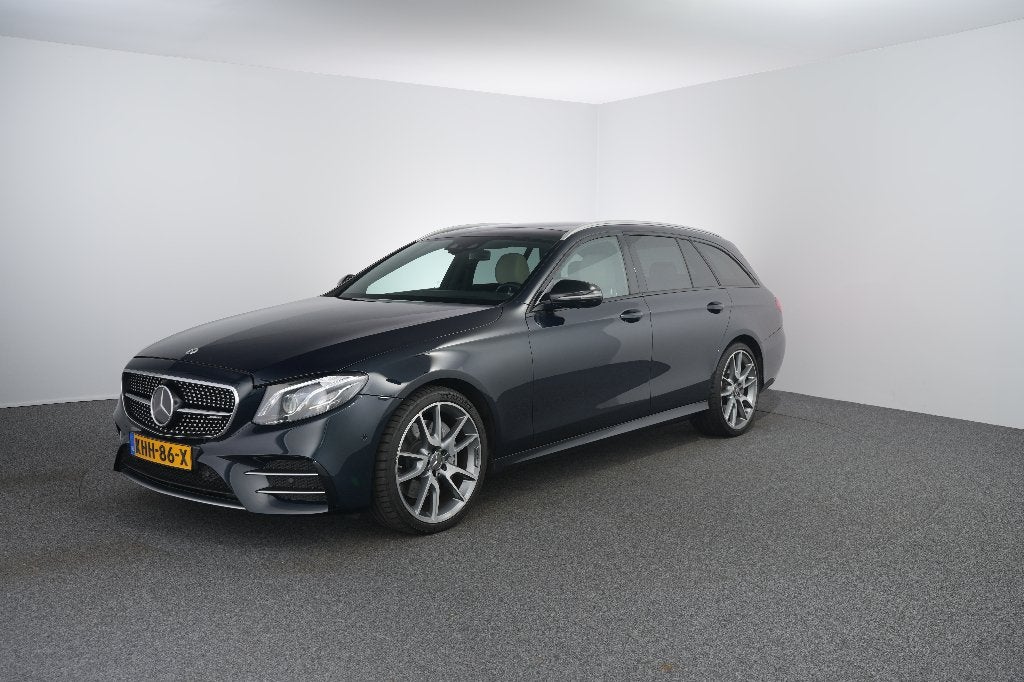 Mercedes-AMG E43 4MATIC | 2018 | Kalaitgrün Metallic, Auto's, Mercedes-Benz, Automaat, 2996 cc, Leder, Stationwagon