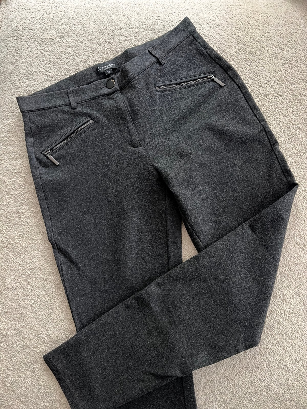 Brandtex Collection Donkergrijze Broek Maat M, Maat 38/40 (M), Verzenden, Zo goed als nieuw, Grijs