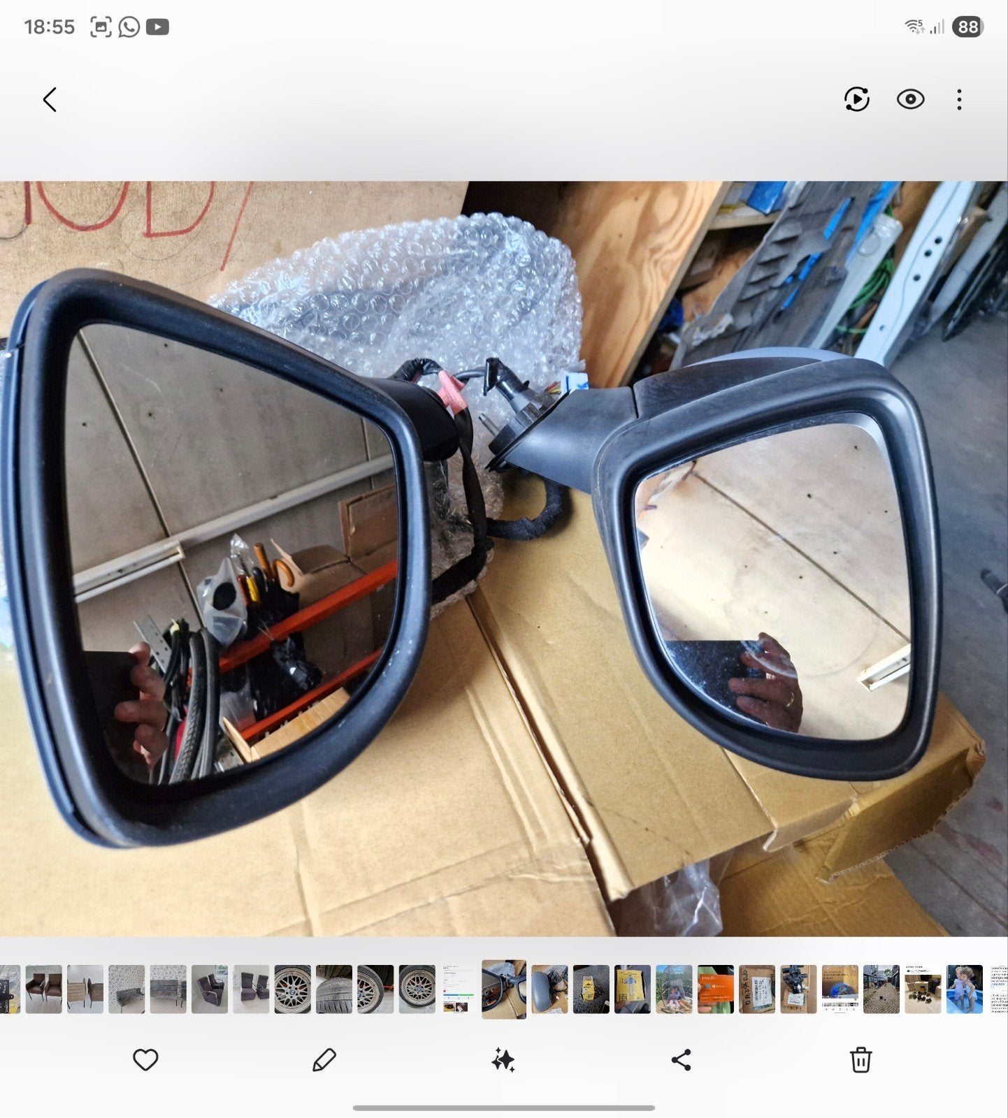 Links rechts spigel Nissan Qashqai, Ophalen of Verzenden