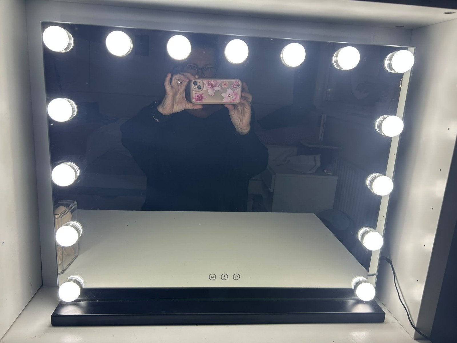 Hollywood Make-up Spiegel met Verlichting - Dimbaar, Minder dan 50 cm, Ophalen of Verzenden, Zo goed als nieuw, Minder dan 100 cm