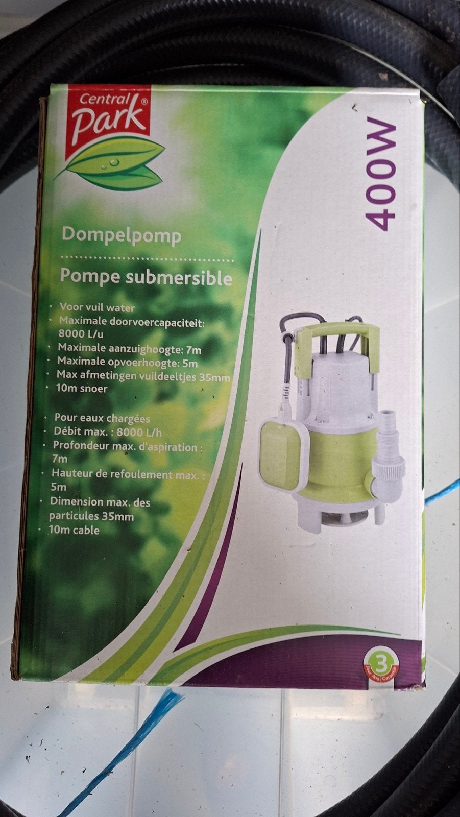 Central Park Dompelpomp 400W ZGAN, Tuin en Terras, Waterpompen, Ophalen, Nieuw, Elektrisch, Dompelpomp