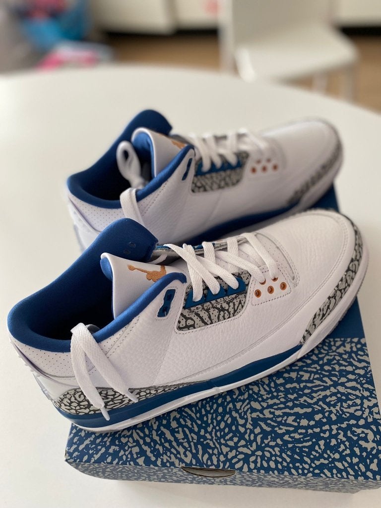 Nike Air Jordan 3 Retro "Wizards", maat 43, Kleding | Heren, Schoenen, Overige kleuren, Nike, Nieuw, Ophalen of Verzenden