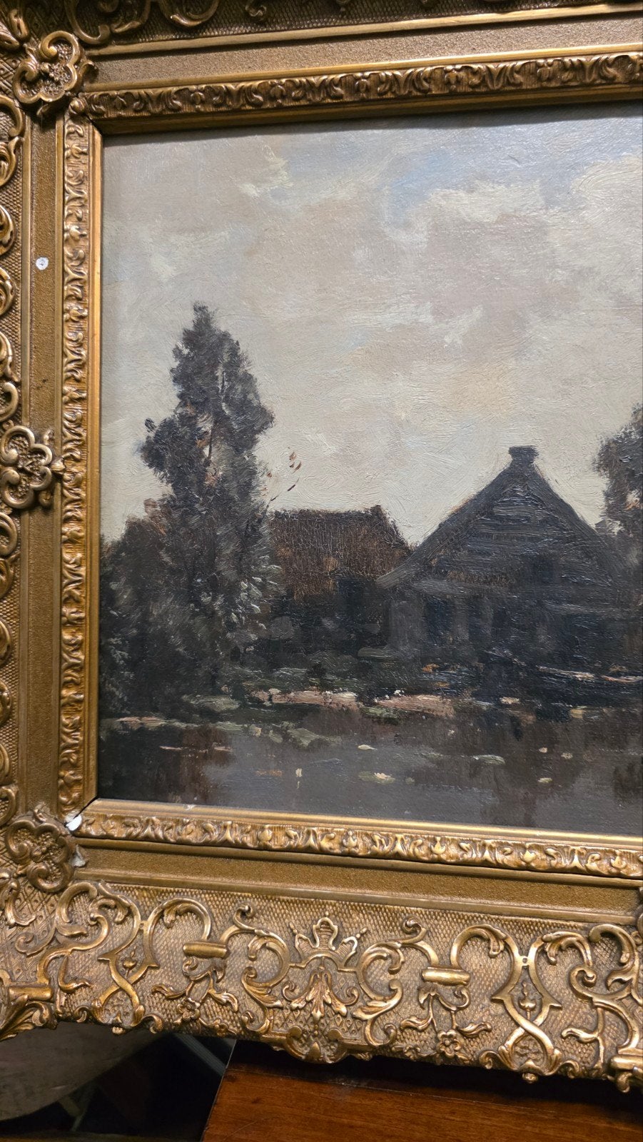mooi groot antiek schilderij Henk Leurs, Ophalen