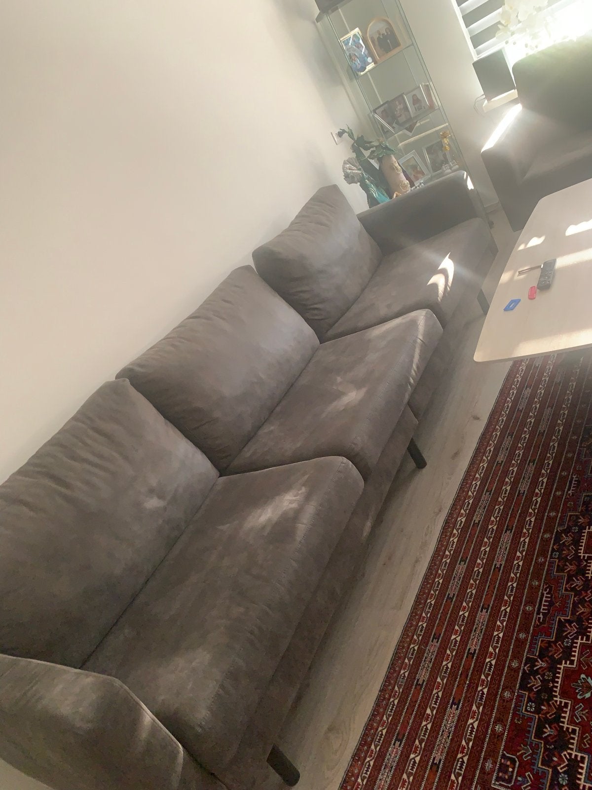 Comfortabele grijze bank - Zo goed als nieuw, Ophalen, 250 tot 300 cm, 75 tot 100 cm, Zo goed als nieuw