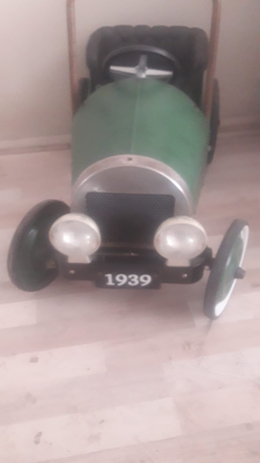 Vintage Groene Trapauto uit 1939 - Klassiek Speelgoed, Ophalen of Verzenden, Zo goed als nieuw