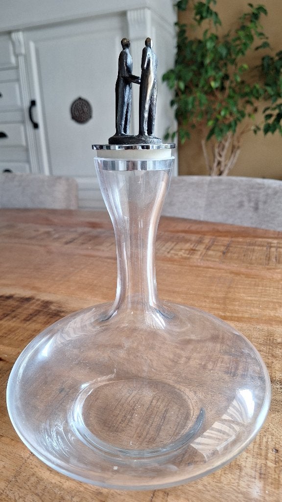 Kristallen Decanteer / wijn karaf, Ophalen, Zo goed als nieuw, Glas