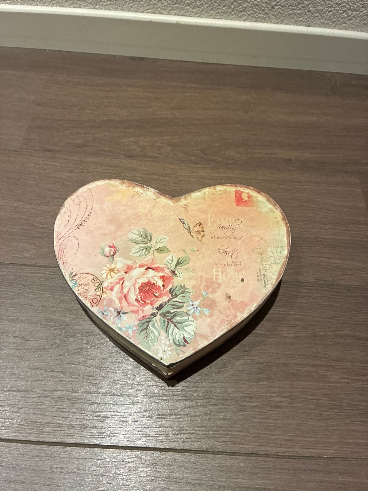 Mooi bewaarblik hart - Vintage stijl, Vintage, Gebruikt, Meerkleurig, Ophalen of Verzenden