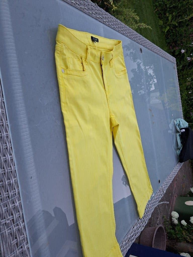 dameskleding broek half lang geel Noran  40 rits, Maat 38/40 (M), Geel, Ophalen of Verzenden, Zo goed als nieuw