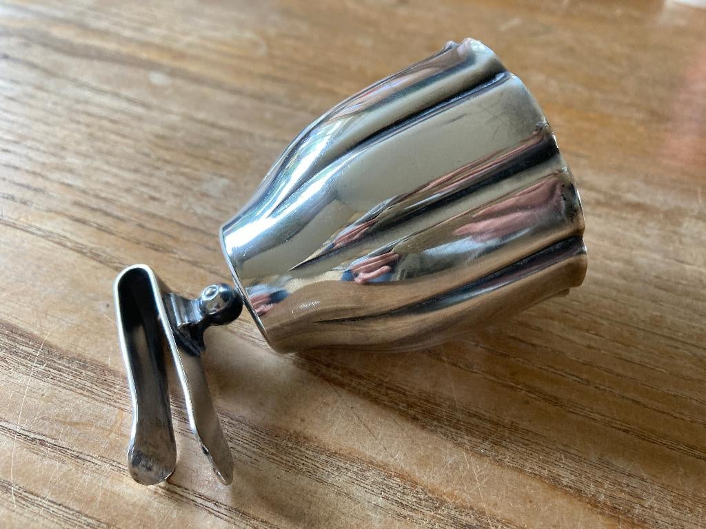 Vintage verzilverde Gero GN 90 taartvorkjesbeker, Ophalen of Verzenden
