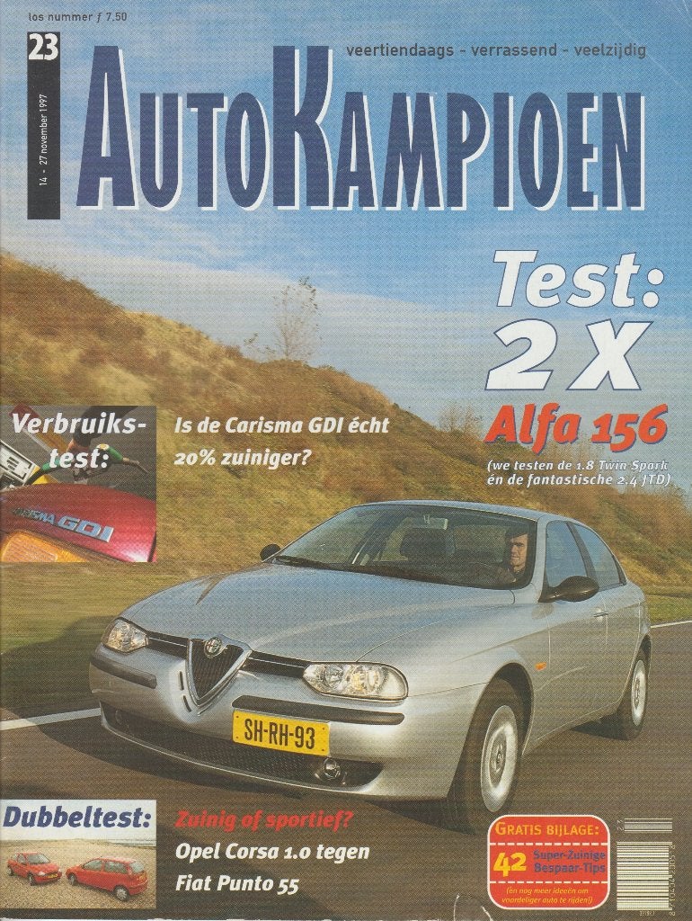 Alfa Romeo 156 test in Autokampioen 1997, Gelezen, Alfa Romeo, Ophalen of Verzenden, Autokampioen
