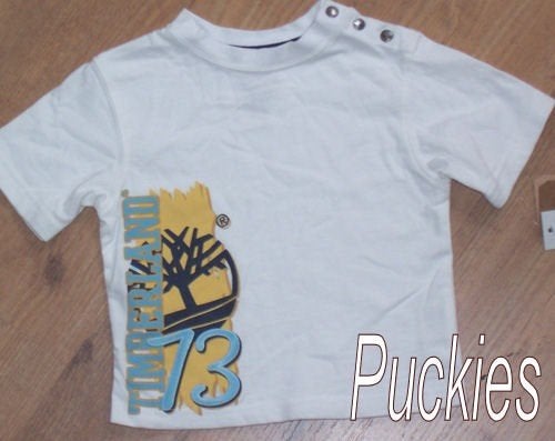 Wit Timberland t-shirt maat 80 NIEUW (7350) a, Timberland, Nieuw, Ophalen of Verzenden, Jongetje