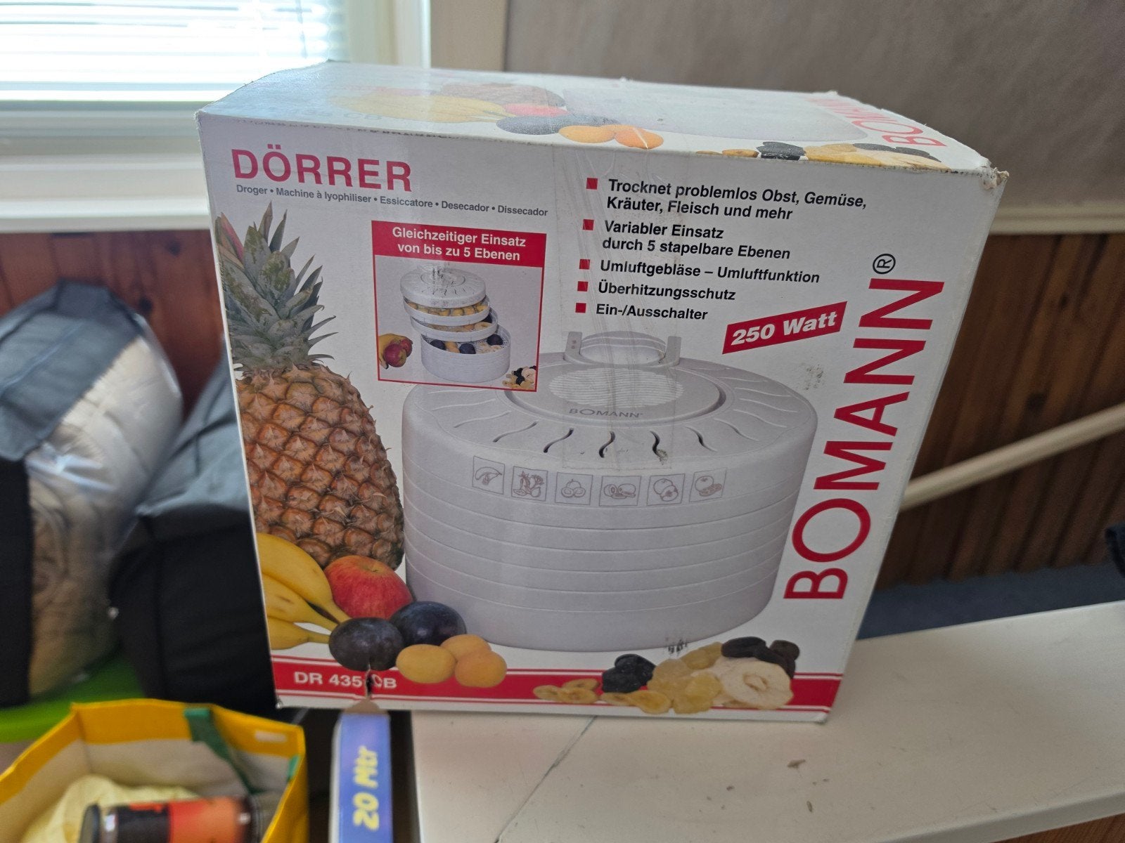 Bomann Dörrer DR 435 CB - Voedseldroger 250W, Verzenden