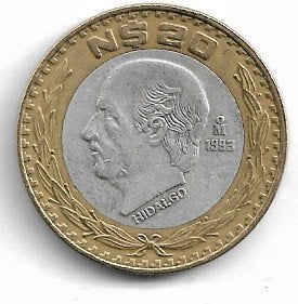 Mexico 20 Peso 1993, Ophalen of Verzenden, Noord-Amerika, Zilver