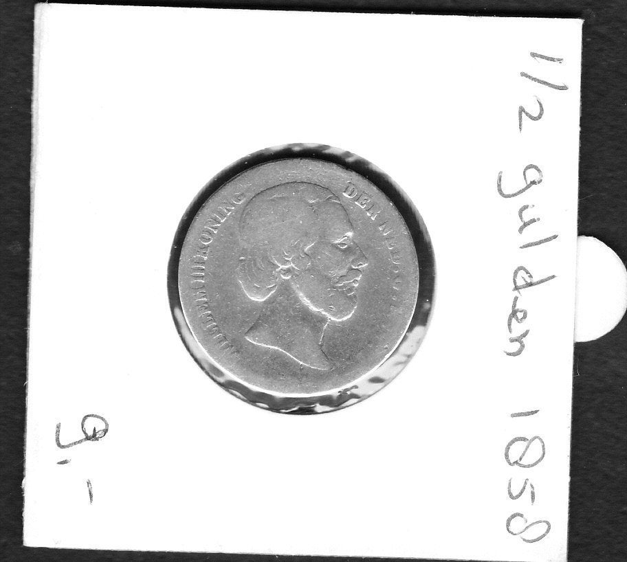 halve gulden 1858, Verzenden, Koning Willem III, ½ gulden