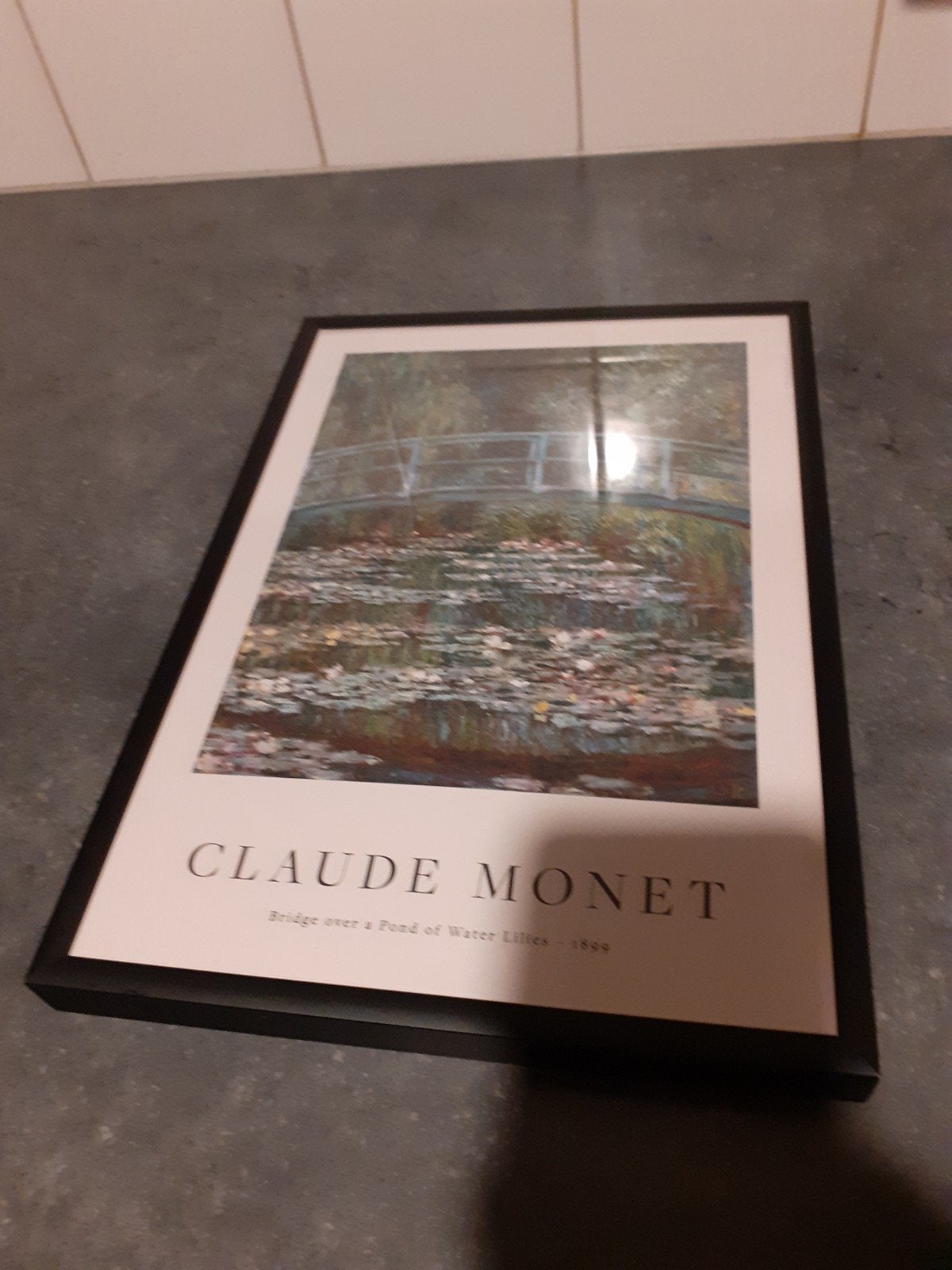 Monet - Bridge over a Pond of Water Lilies - Ingelijst, Impressionistisch, Ophalen of Verzenden, Landschap, Print