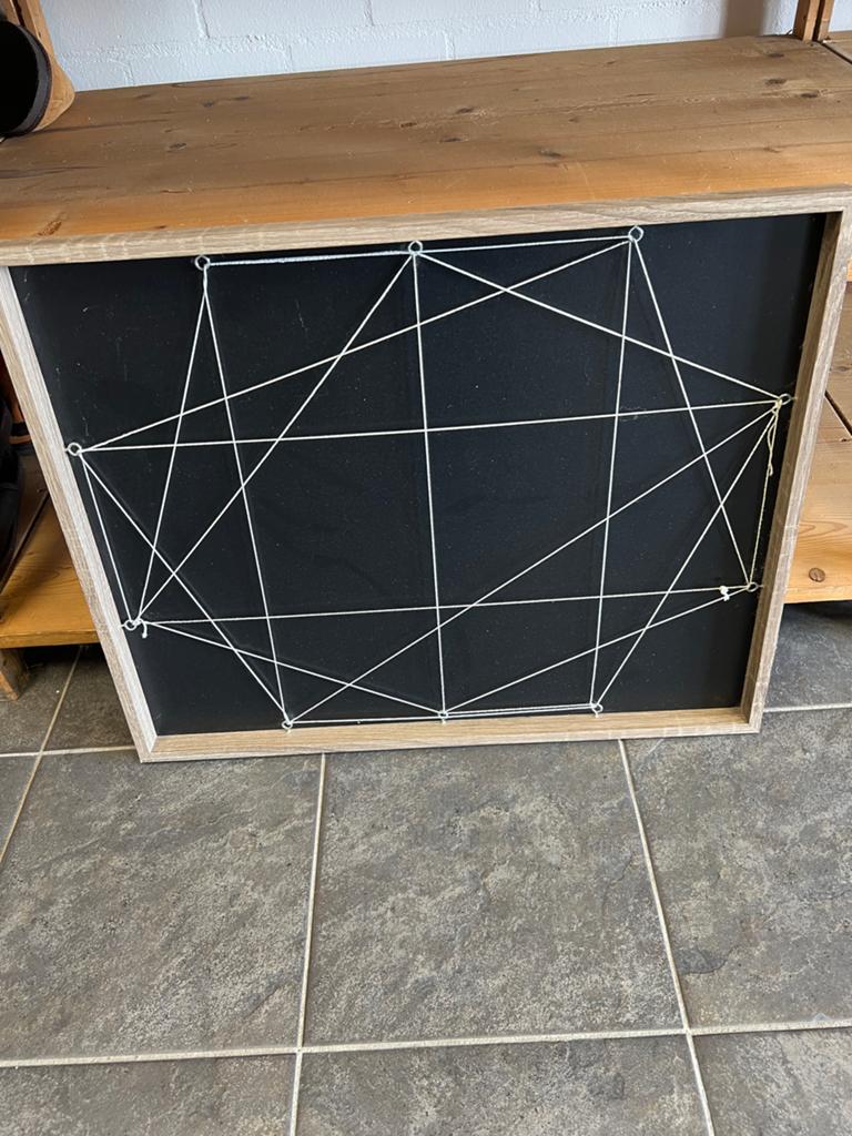 Fotobord met touwtjes en ophangmogelijkheid, Hout, Gebruikt, Meerkleurig, Ophalen of Verzenden