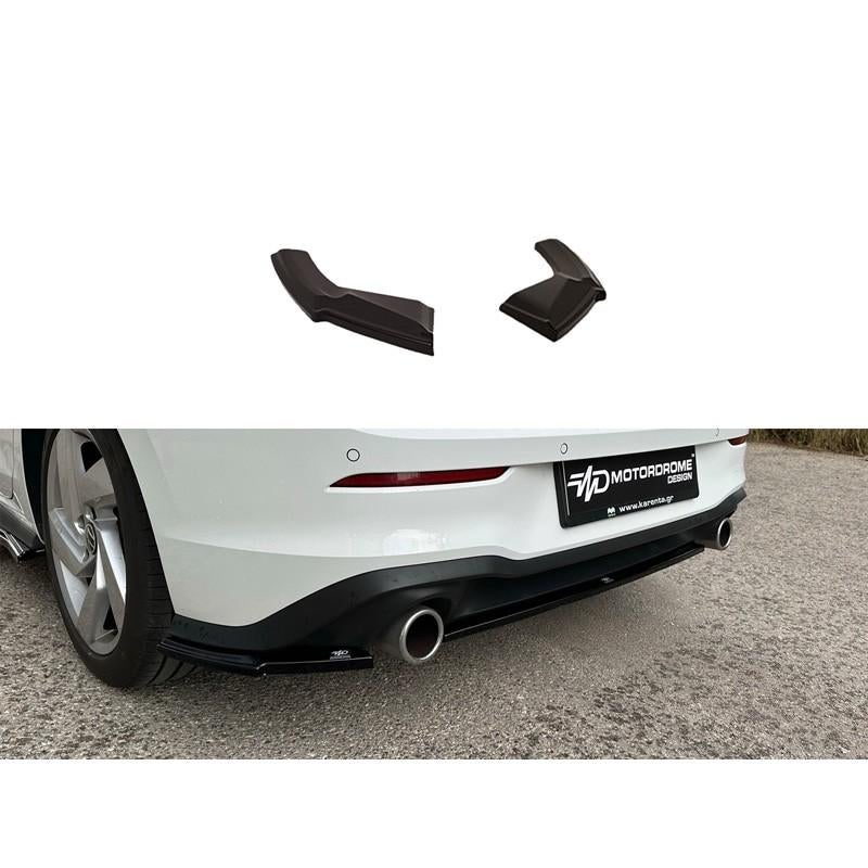 Achterbumperhoeken VW Golf VIII GTI 2020- ABS Glanzend zwart, Ophalen of Verzenden