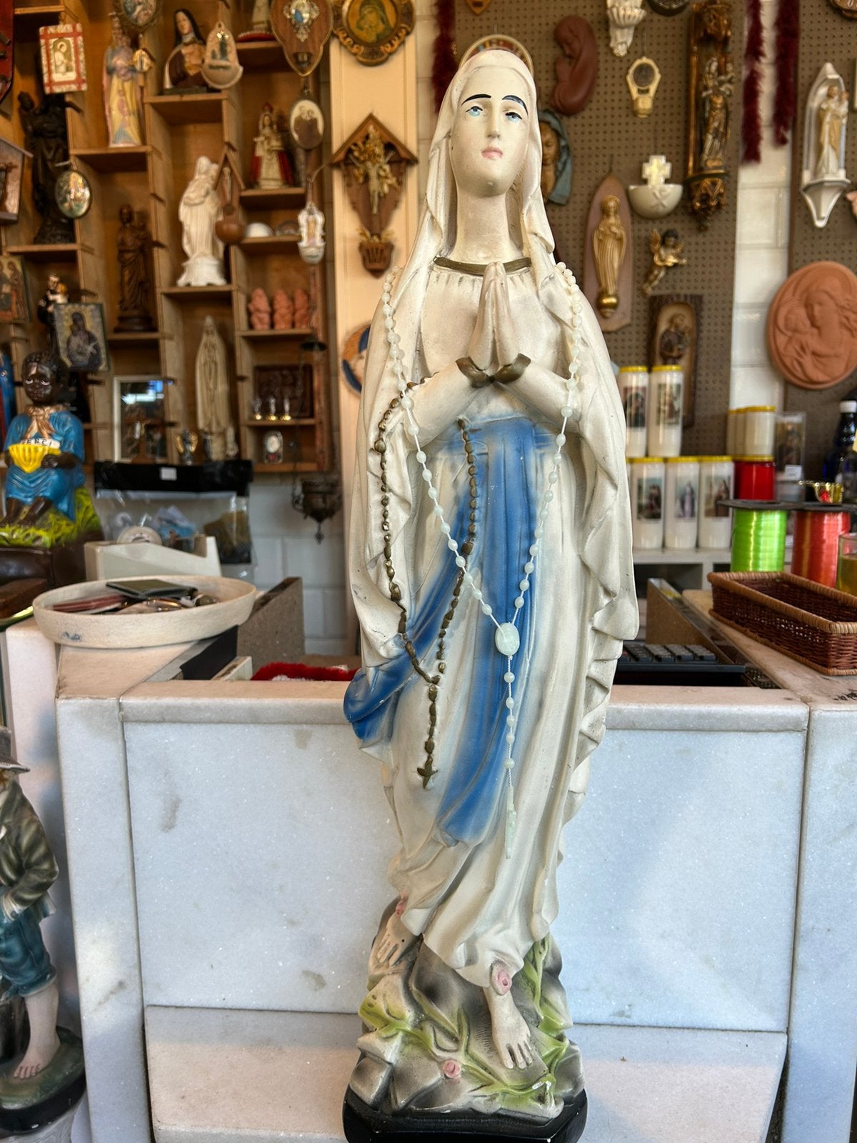Maria van Lourdes/ gips., Ophalen of Verzenden