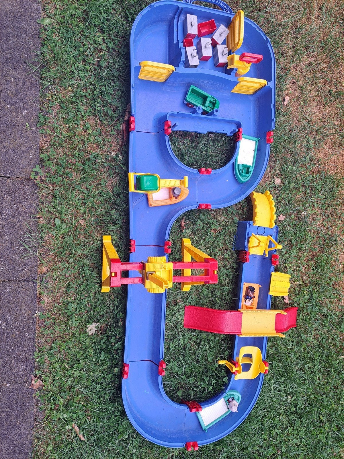 Aquaplay Megabridge 1528 waterbaan met kraanuitbreiding, Ophalen, Gebruikt, Jongen of Meisje