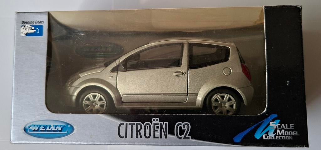 Welly Citroèn C2  modelauto in doosje, Hobby en Vrije tijd, Modelauto's | 1:43, Ophalen of Verzenden, Auto, Overige merken