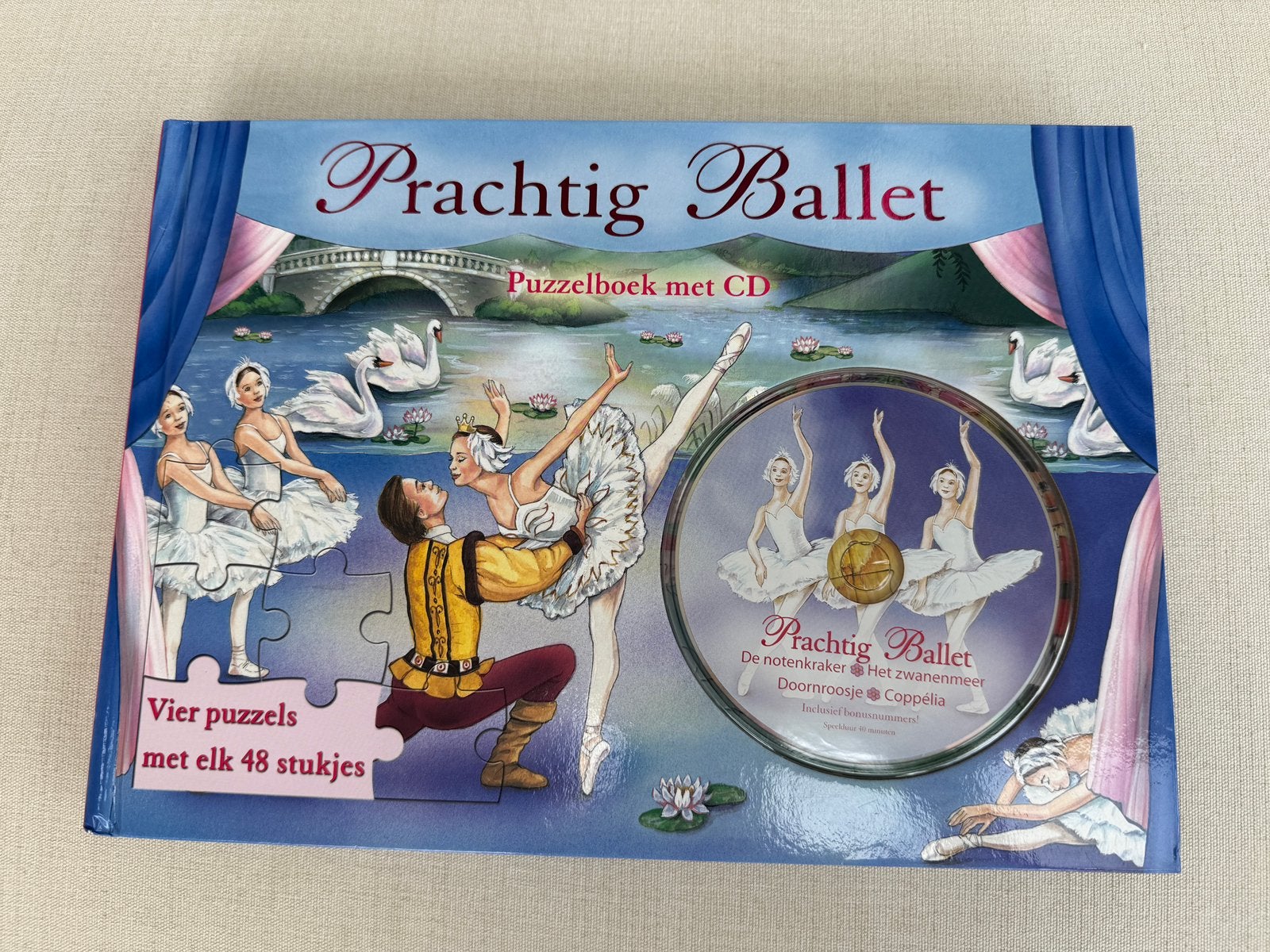 Puzzelboek met cd Prachtig Ballet!, Boeken, Ophalen of Verzenden, Zo goed als nieuw, Meisje, 4 jaar