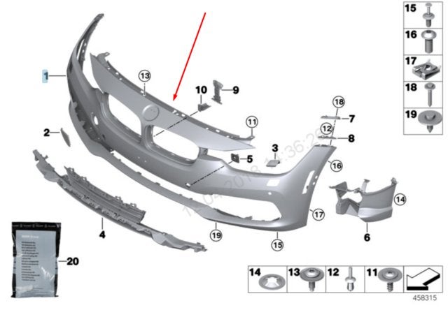 BMW 3-serie voorbumper F30, F31, F32 (M3/F80) // nieuw, Voor, Nieuw, Ophalen of Verzenden, Bumper
