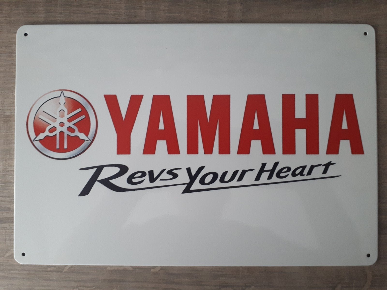 Yamaha 20x30 cm Metalen Reclamebord, Verzenden, Nieuw, Reclamebord