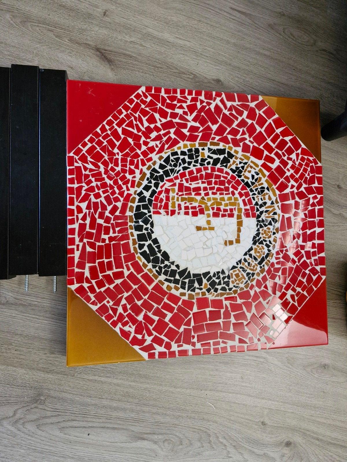 Feyenoord Mozaïek Tafelblad - Uniek Handgemaakt, Ophalen, Overige materialen, Minder dan 50 cm, Vierkant