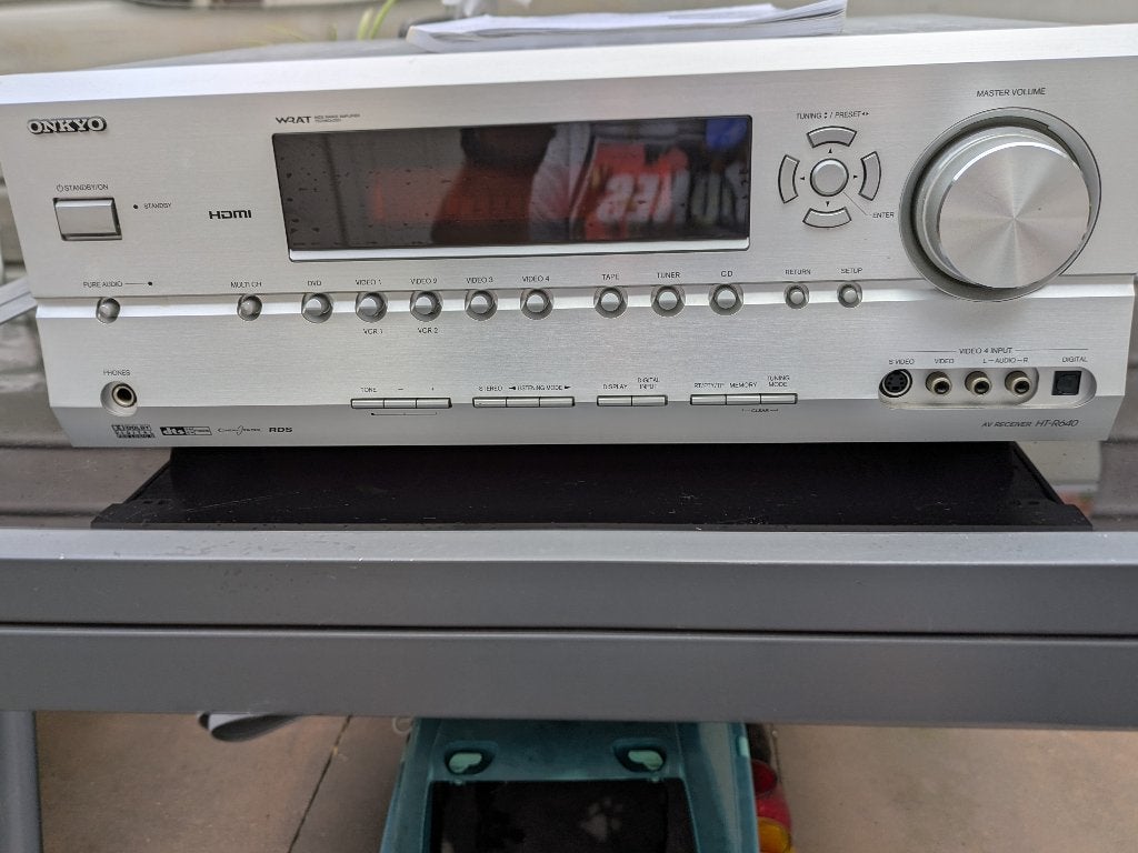 Onkyo Receiver zilver, Ophalen, Zo goed als nieuw, 60 tot 120 watt, Onkyo