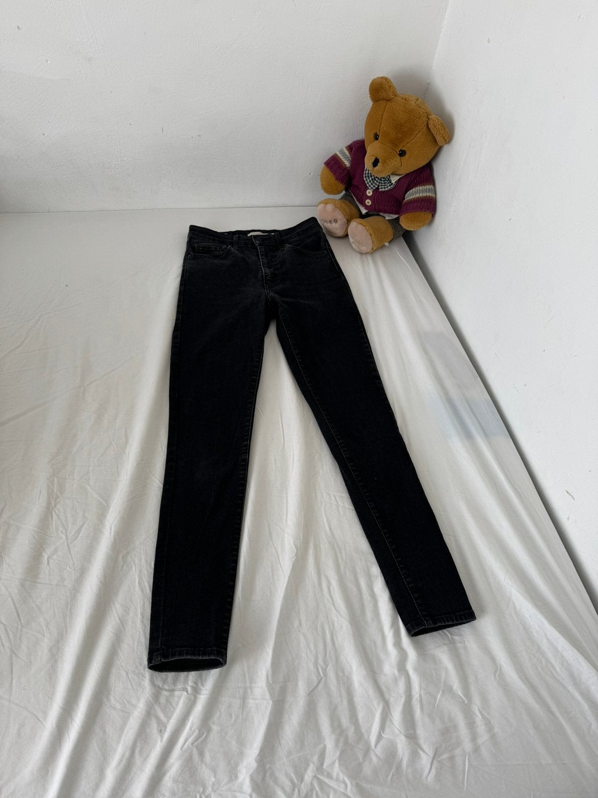 Vintage Levi’s “Big E” Mile High Super Skinny jeans, Kleding | Dames, Ophalen of Verzenden, Zo goed als nieuw, Zwart, W27 (confectie 34) of kleiner
