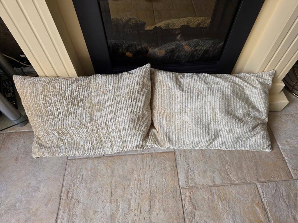 Te koop 2 rechthoekige mintgroene kussens afmetingen 37x55cm, Huis en Inrichting, Woonaccessoires | Kussens, Ophalen of Verzenden