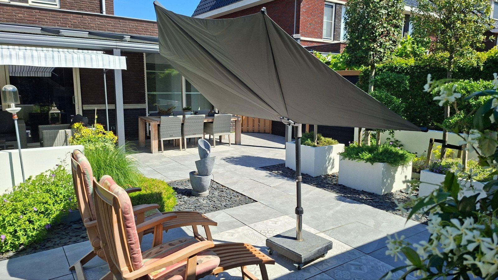 Parasol Madison Afm. 170x150cm, Ophalen, Zo goed als nieuw, Verstelbaar
