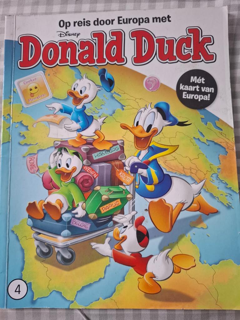 Op reis door Europa met Donald Duck, Boeken, Meerdere stripboeken, Ophalen of Verzenden, Gelezen, Walt Disney  Donald duck