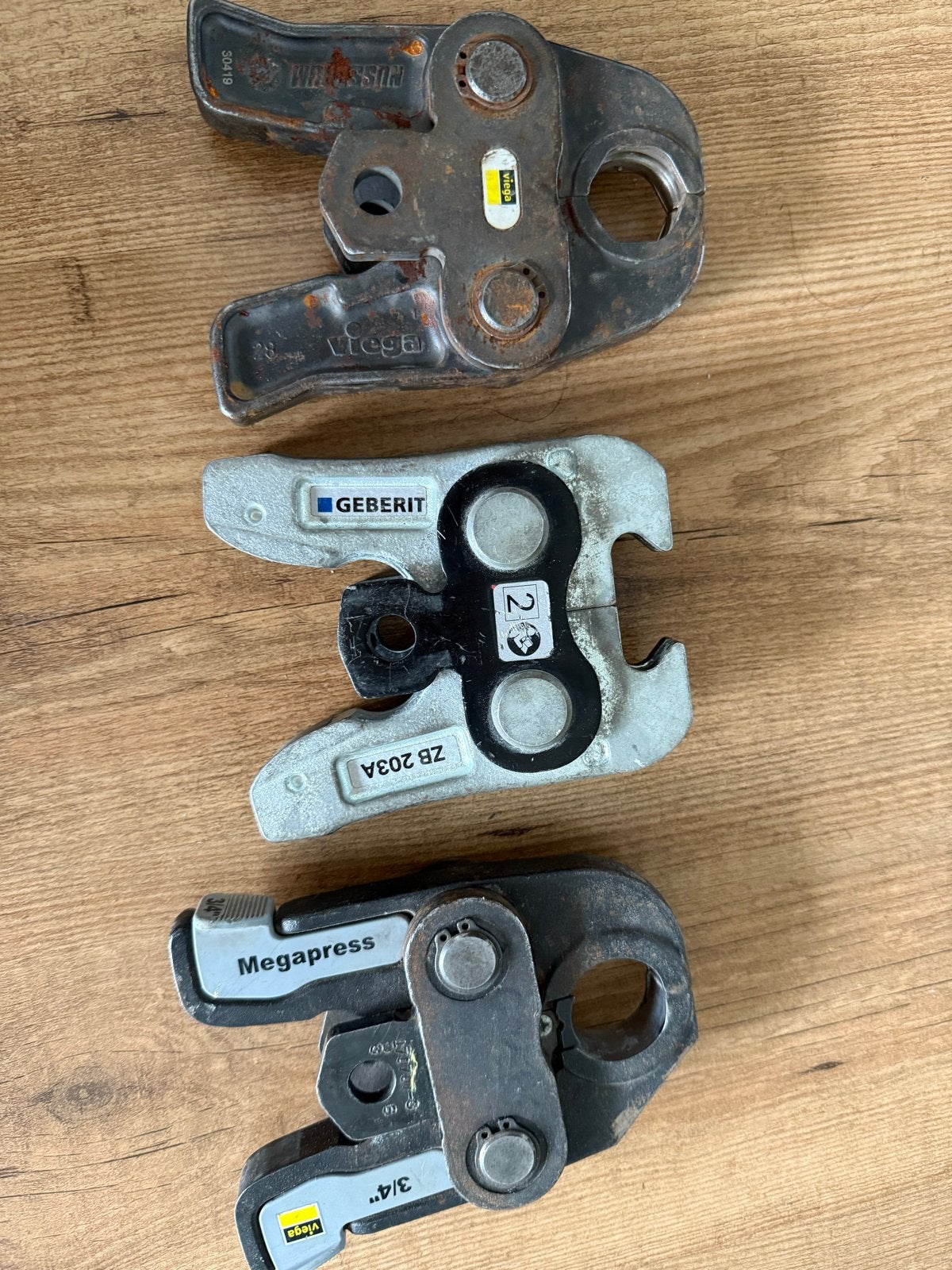 Geberit Viega Persbekken - Diverse Maten, Doe-het-zelf en Verbouw, Gereedschap | Handgereedschap, Ophalen of Verzenden, Gebruikt
