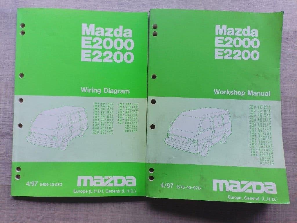 Set dealer werkplaatsboeken Mazda E2000 E2200 bus +Pickup 97, Verzenden, Gelezen, Mazda