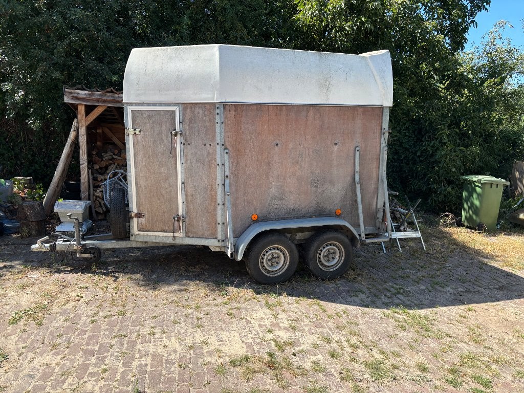 Paardentrailer, Ophalen, Gebruikt, Hout, 2-paards trailer